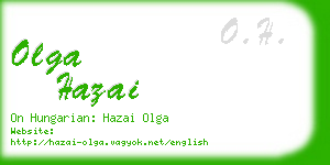 olga hazai business card